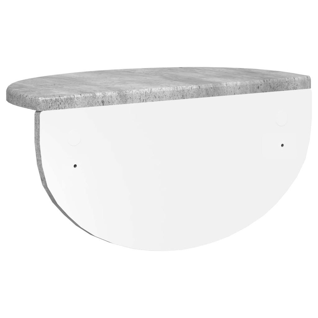 Wandregal 2 pcs Beton Grau 38 x 19 x 19 cm Holzwerkstoff
