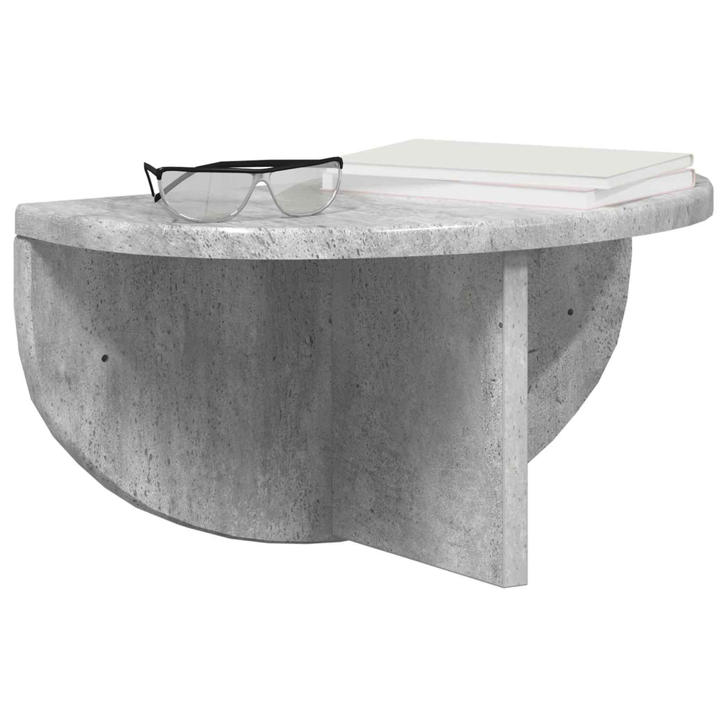 Wandregal 2 pcs Beton Grau 38 x 19 x 19 cm Holzwerkstoff