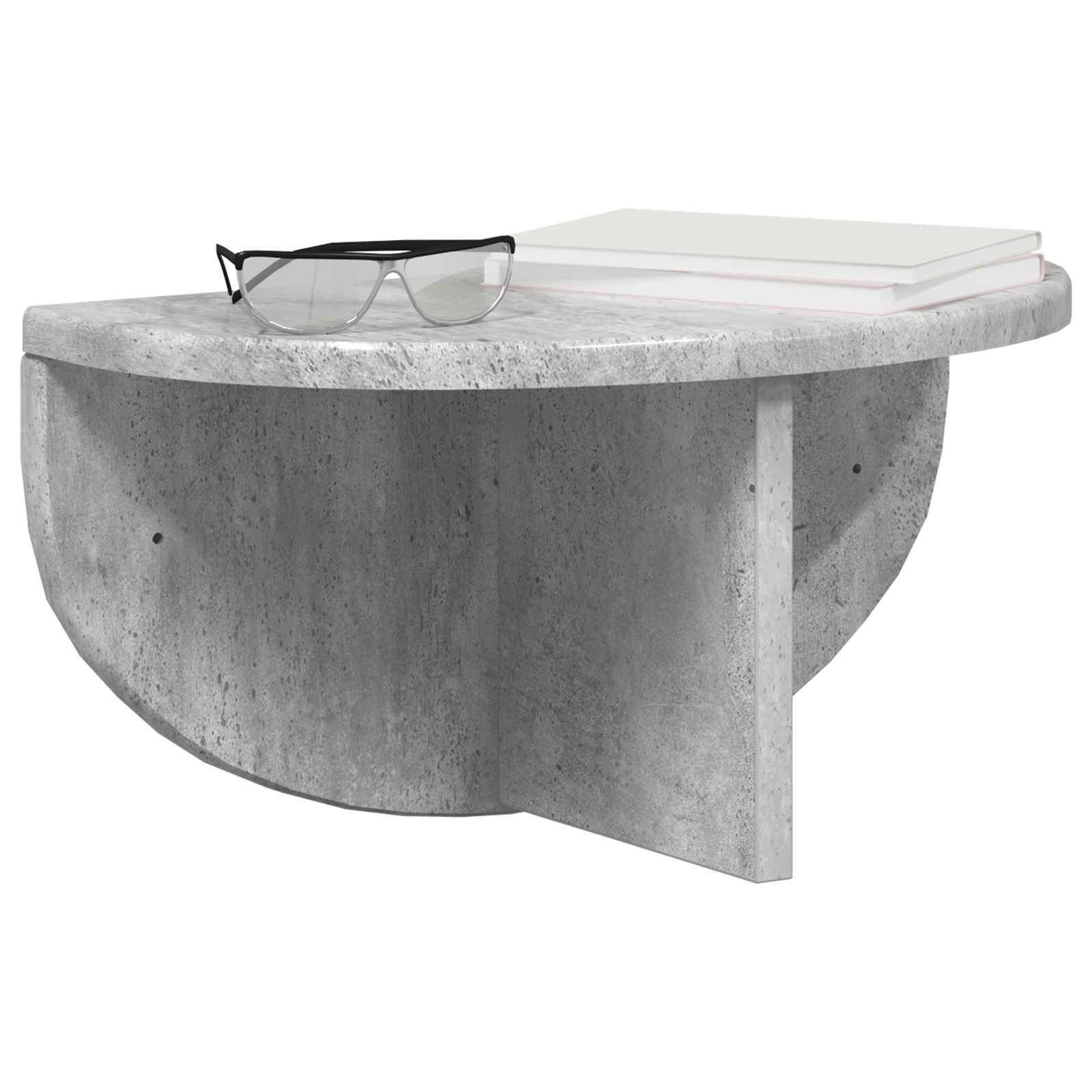 Wandregal 2 pcs Beton Grau 38 x 19 x 19 cm Holzwerkstoff