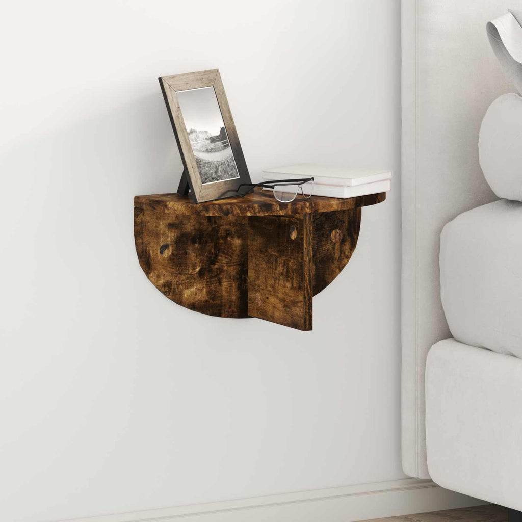 Wandregal Geräucherte Eiche 38 x 19 x 19 cm Holzwerkstoff