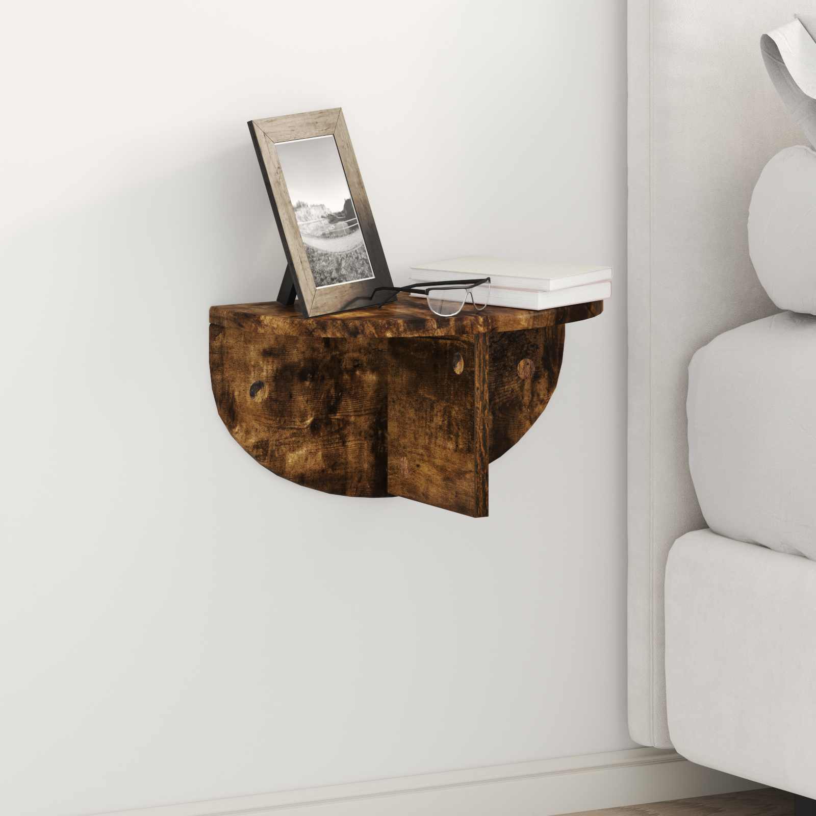 Wandregal Geräucherte Eiche 38 x 19 x 19 cm Holzwerkstoff