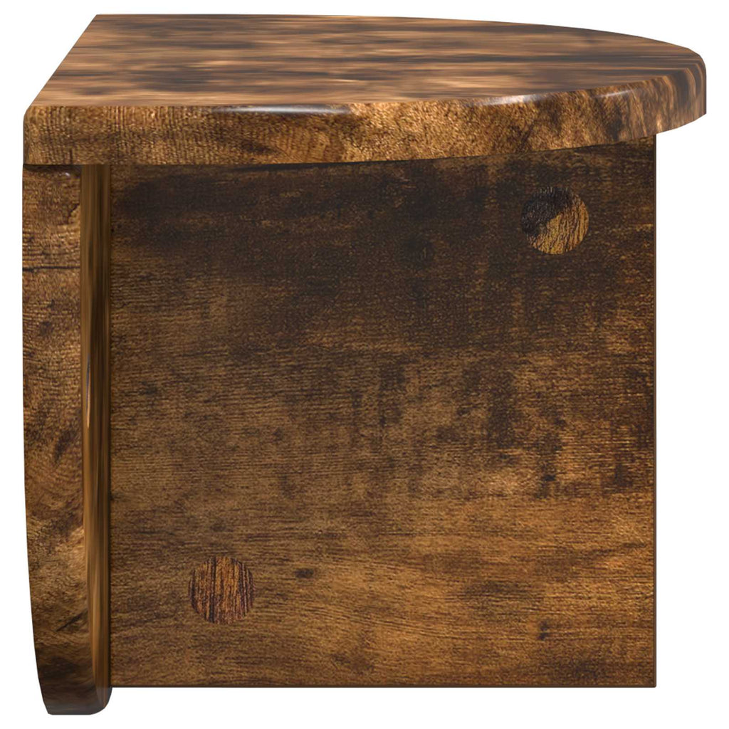 Wandregal Geräucherte Eiche 38 x 19 x 19 cm Holzwerkstoff