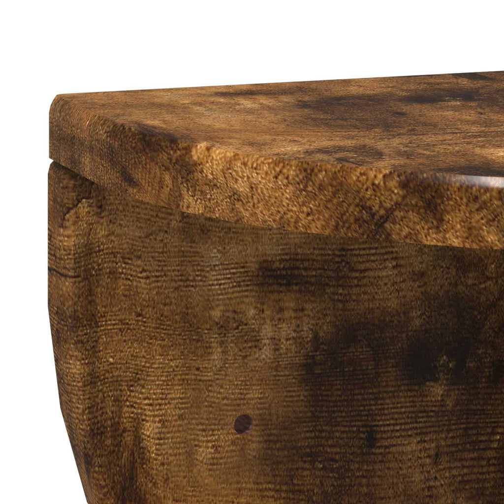 Wandregal 2 pcs Geräucherte Eiche 38 x 19 x 19 cm Holzwerkstoff