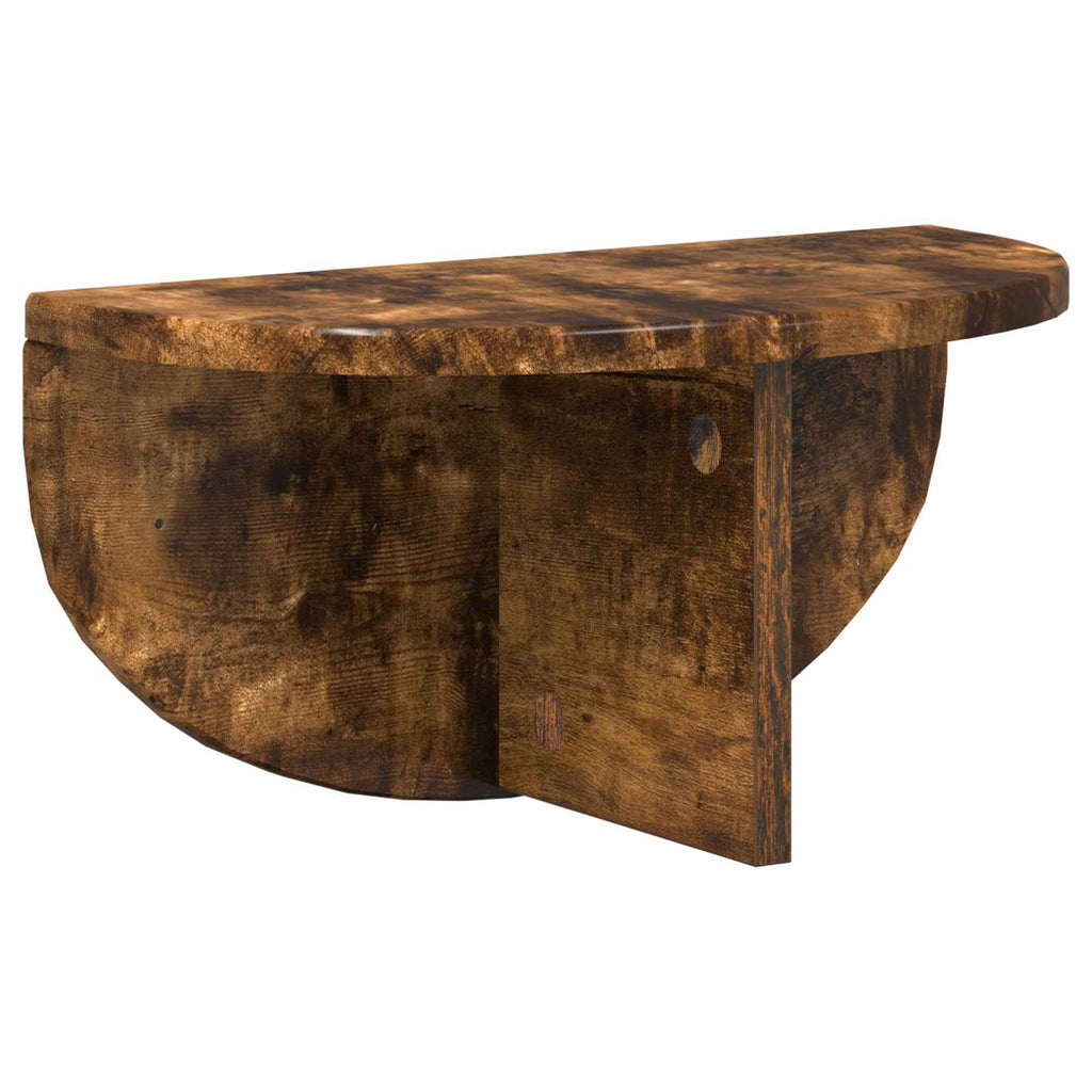 Wandregal 2 pcs Geräucherte Eiche 38 x 19 x 19 cm Holzwerkstoff