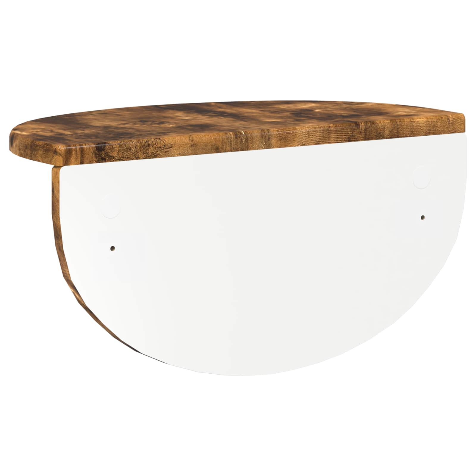 Wandregal 2 pcs Geräucherte Eiche 38 x 19 x 19 cm Holzwerkstoff