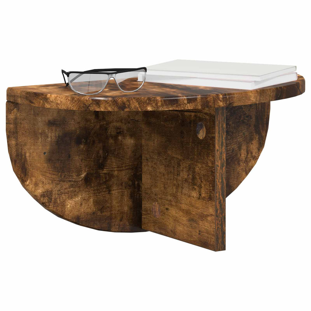 Wandregal 2 pcs Geräucherte Eiche 38 x 19 x 19 cm Holzwerkstoff