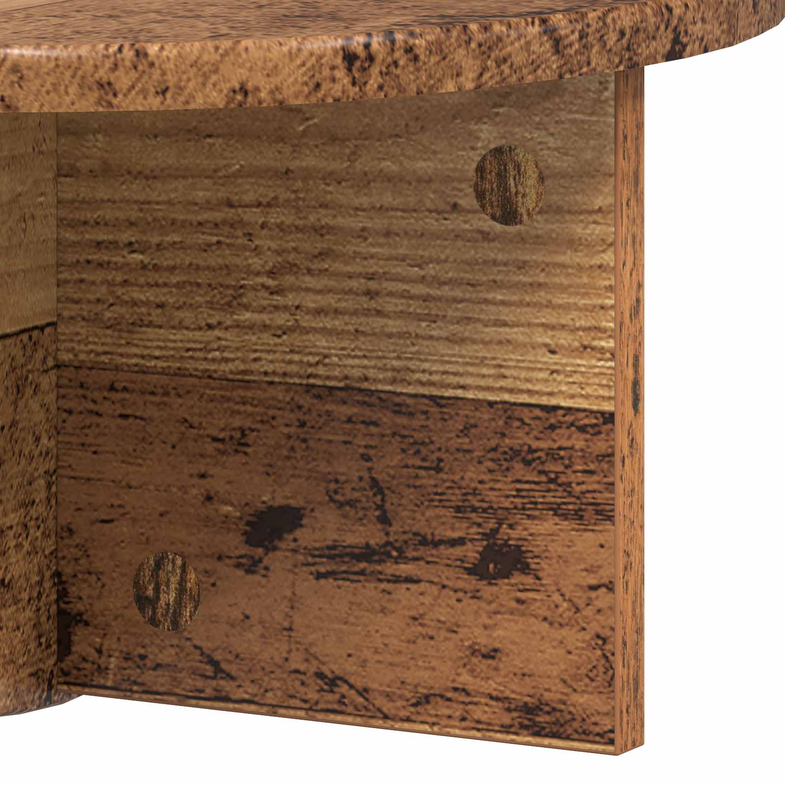 Wandregal 2 pcs Altholz 38 x 19 x 19 cm Holzwerkstoff