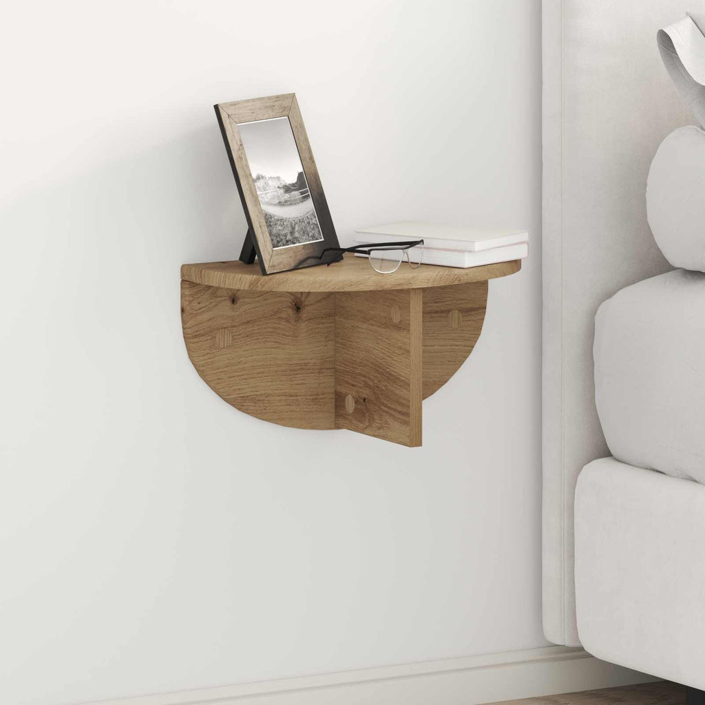 Wandregal 2 pcs Artisan-Eiche 38 x 19 x 19 cm Holzwerkstoff