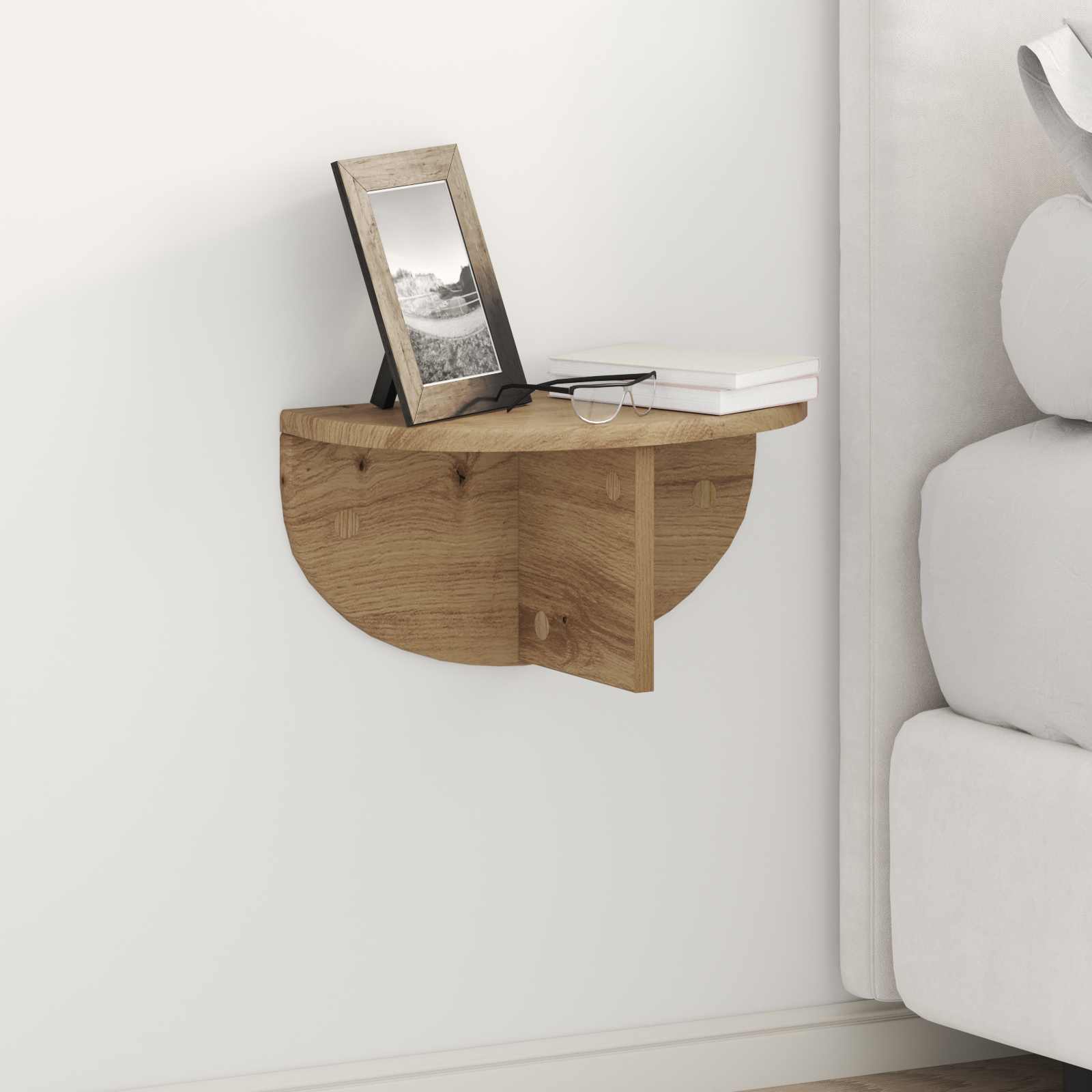 Wandregal 2 pcs Artisan-Eiche 38 x 19 x 19 cm Holzwerkstoff
