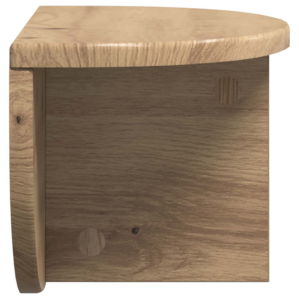 Wandregal 2 pcs Artisan-Eiche 38 x 19 x 19 cm Holzwerkstoff