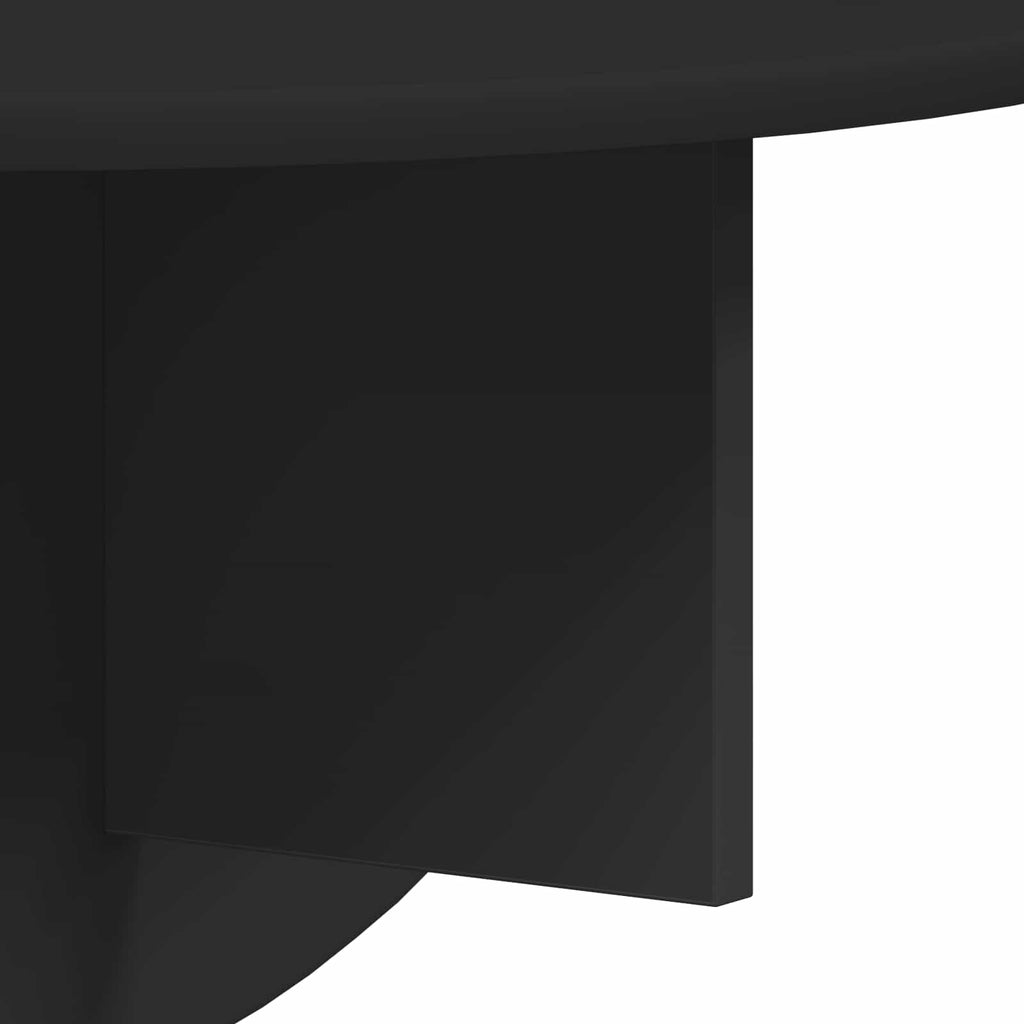 Wandregal Wandmontiert Schwarz 48 x 24 x 24 cm Holzwerkstoff