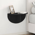 Wandregal Wandmontiert Schwarz 48 x 24 x 24 cm Holzwerkstoff