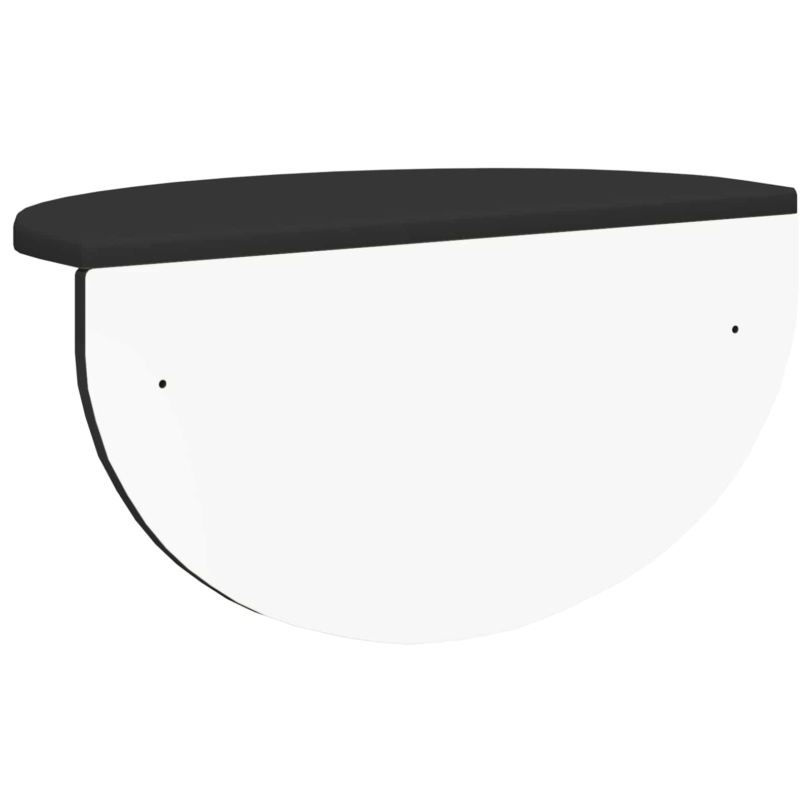 Wandregal Wandmontiert Schwarz 48 x 24 x 24 cm Holzwerkstoff
