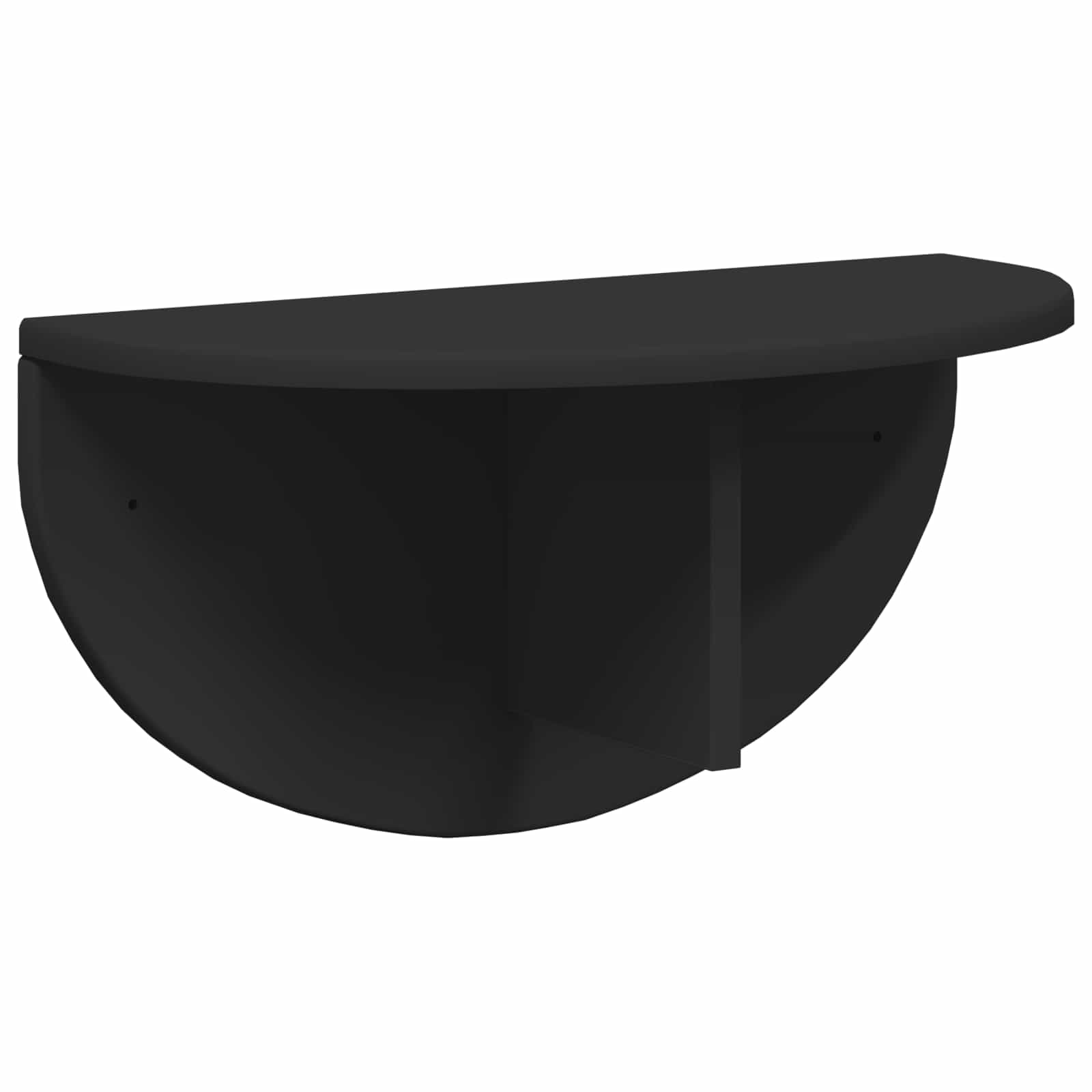 Wandregal 2 pcs Schwarz 48 x 24 x 24 cm Holzwerkstoff