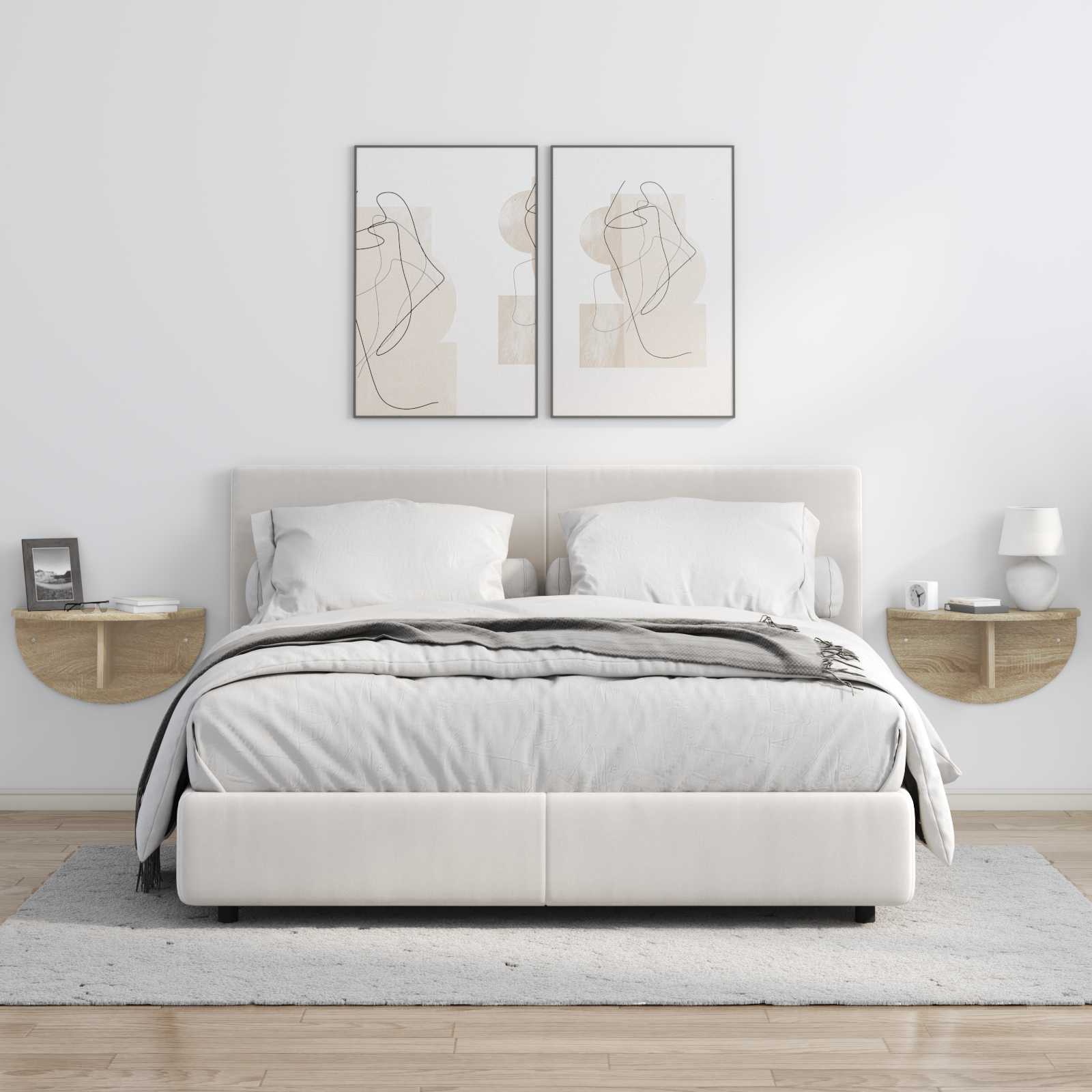 Wandregal Sonoma-Eiche 48 x 24 x 24 cm Holzwerkstoff