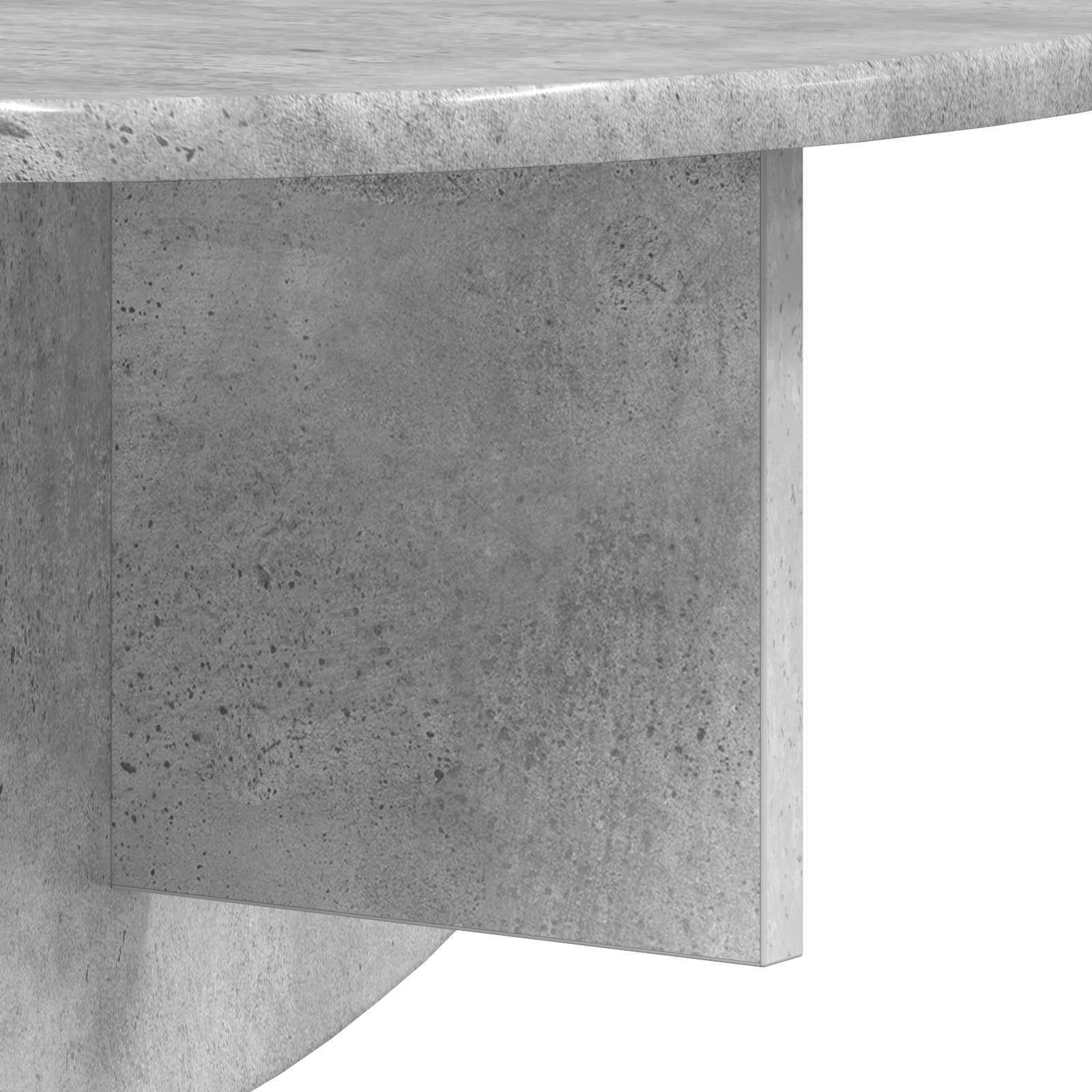 Wandregal Wandmontiert Beton Grau 48 x 24 x 24 cm Holzwerkstoff