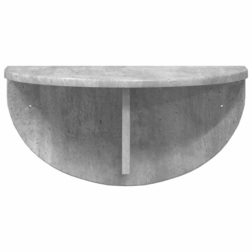 Wandregal Wandmontiert Beton Grau 48 x 24 x 24 cm Holzwerkstoff