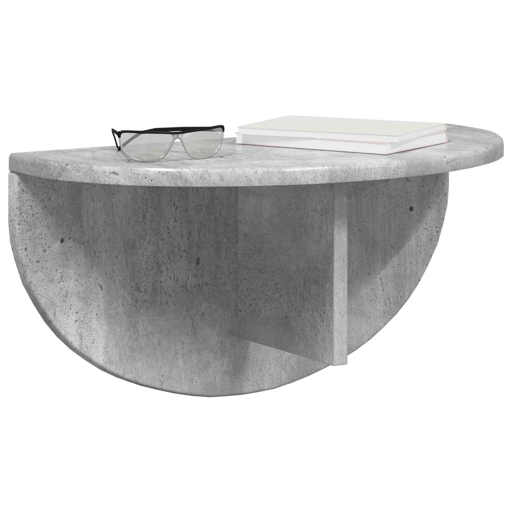 Wandregal Wandmontiert Beton Grau 48 x 24 x 24 cm Holzwerkstoff