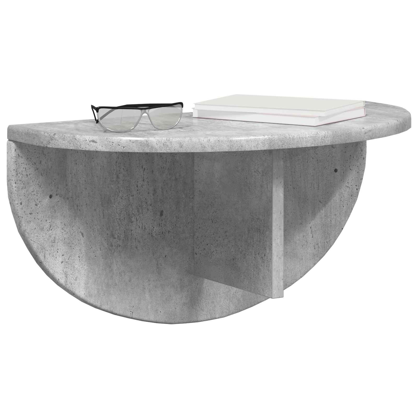 Wandregal Wandmontiert Beton Grau 48 x 24 x 24 cm Holzwerkstoff