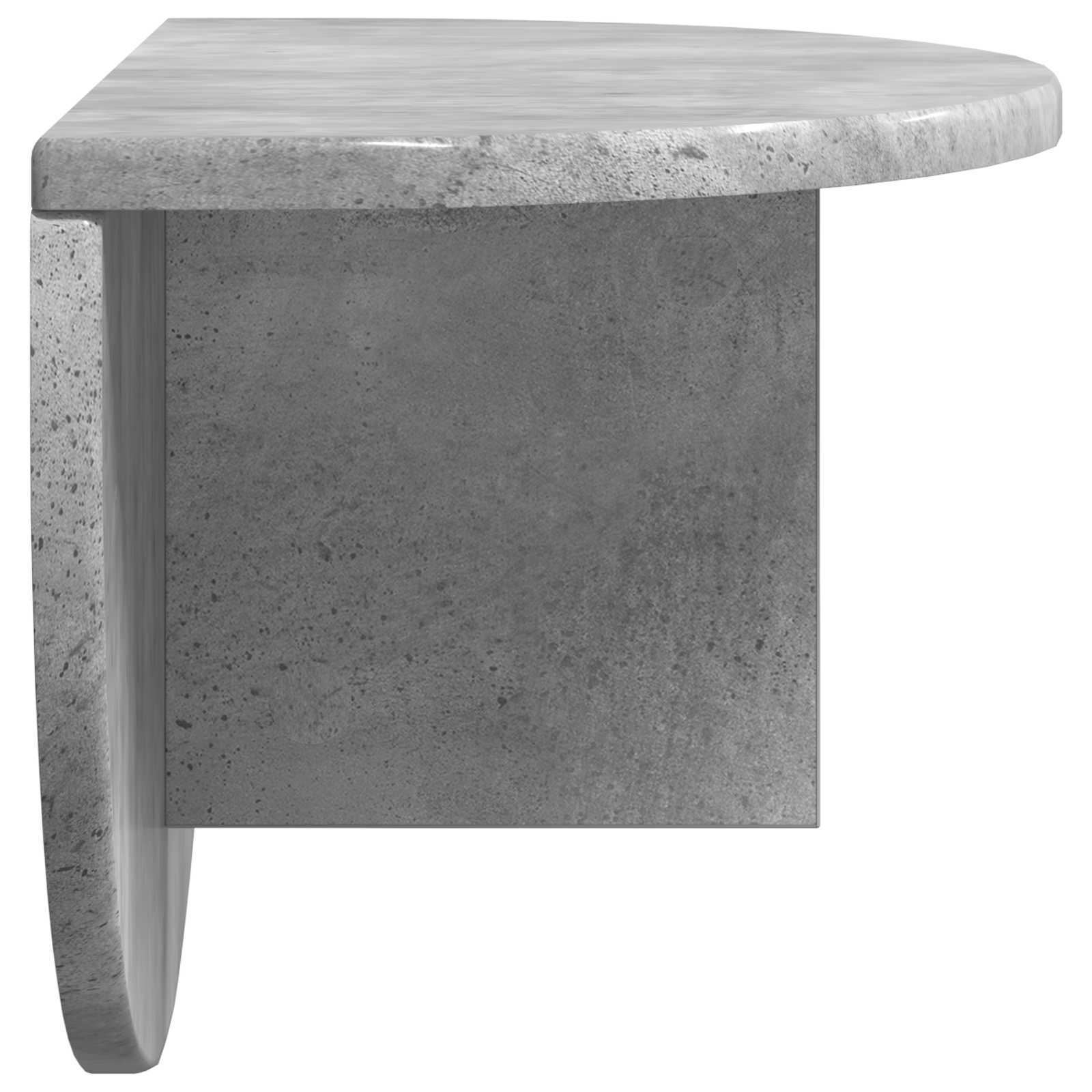 Wandregal Wandmontiert Beton Grau 48 x 24 x 24 cm Holzwerkstoff