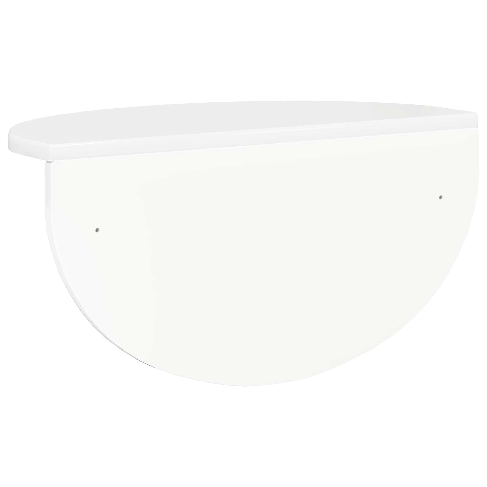 Wandregal 2 pcs Hochglanz Weiß 48 x 24 x 24 cm Holzwerkstoff
