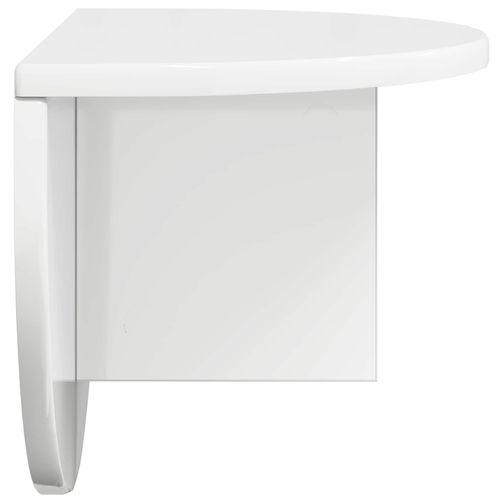 Wandregal 2 pcs Hochglanz Weiß 48 x 24 x 24 cm Holzwerkstoff