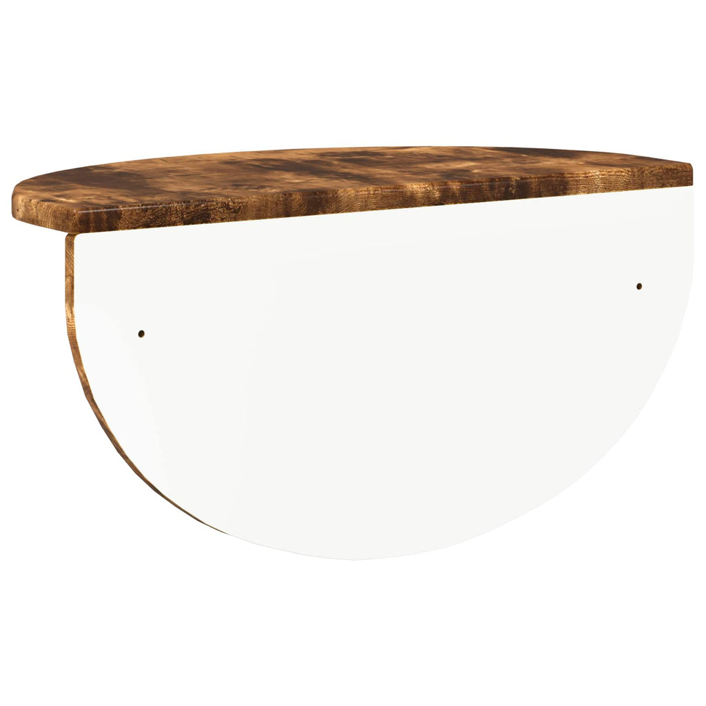Wandregal Geräucherte Eiche 48 x 24 x 24 cm Holzwerkstoff