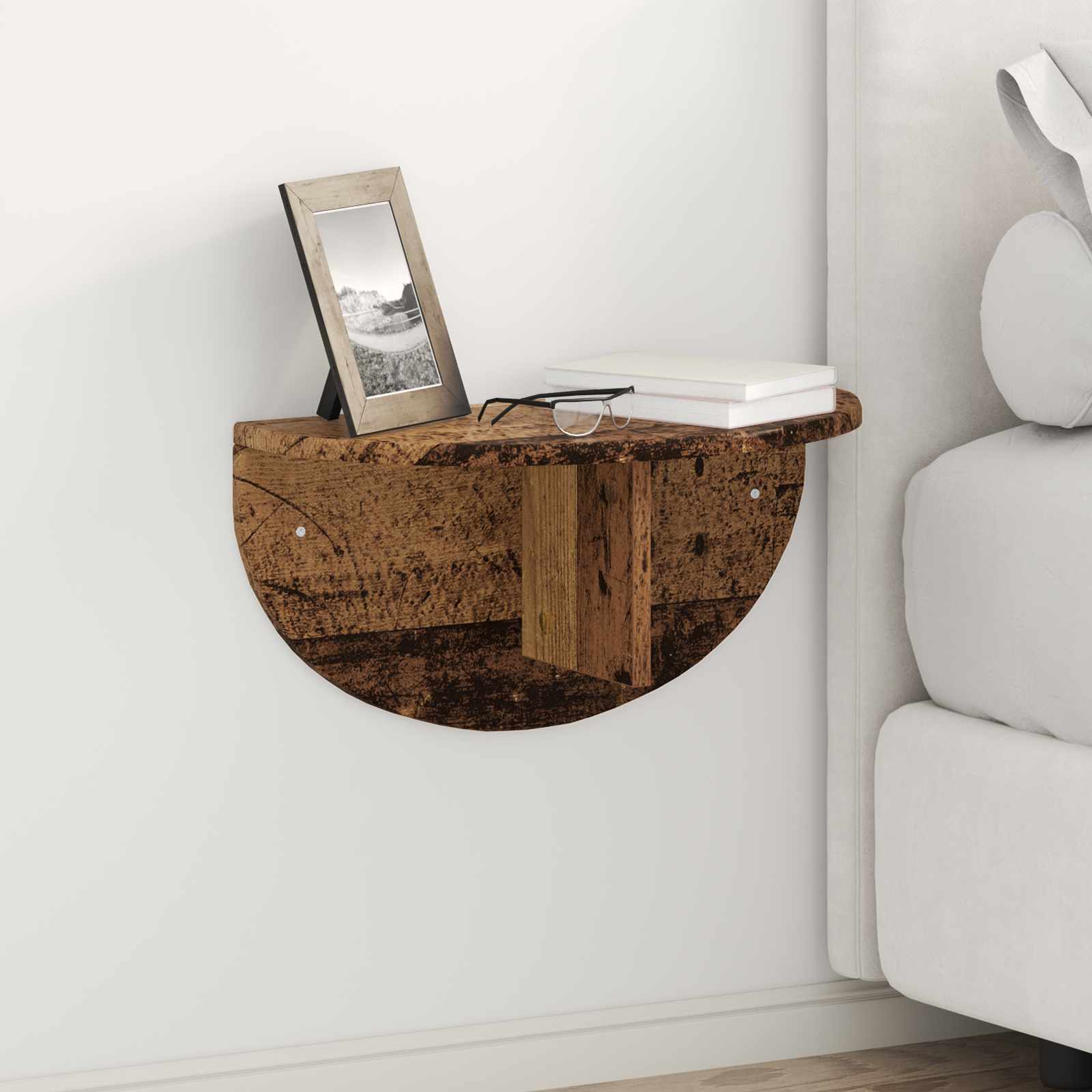 Wandregal 2 pcs Altholz 48 x 24 x 24 cm Holzwerkstoff