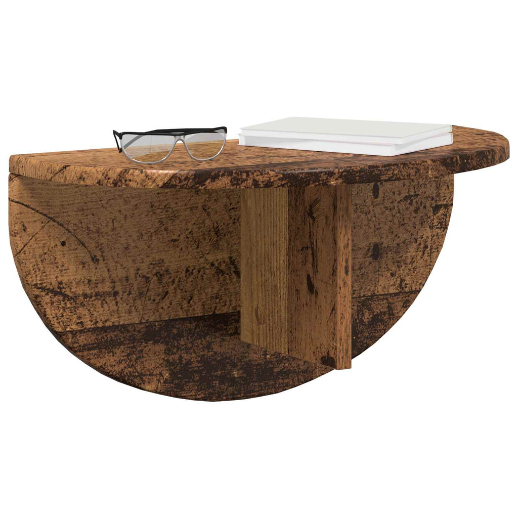 Wandregal 2 pcs Altholz 48 x 24 x 24 cm Holzwerkstoff