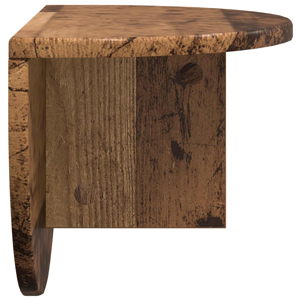 Wandregal 2 pcs Altholz 48 x 24 x 24 cm Holzwerkstoff
