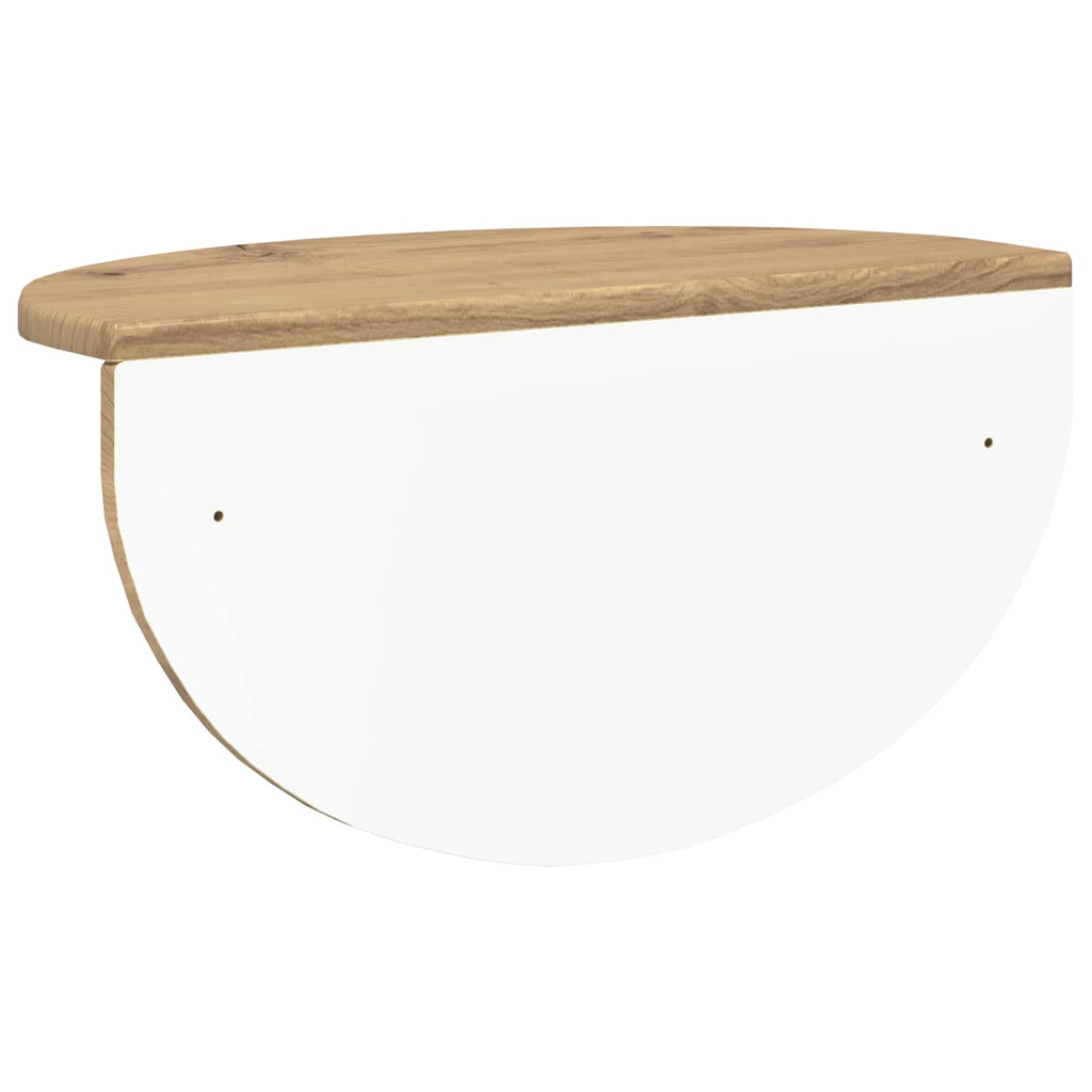 Wandregal 2 pcs Artisan-Eiche 48 x 24 x 24 cm Holzwerkstoff