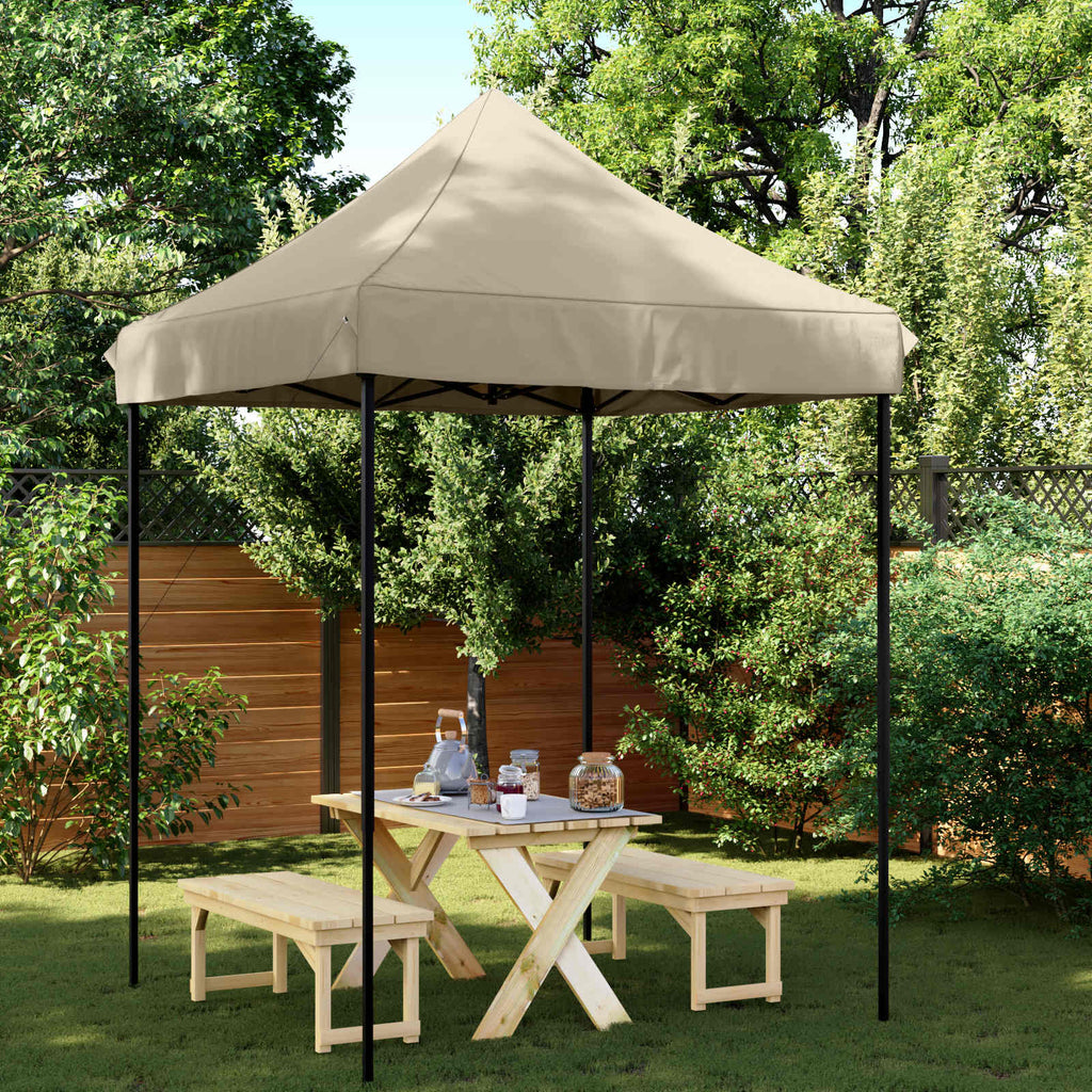 Party-Zelt Taupe 200 x 200 x 306 cm Oxford-Stoff