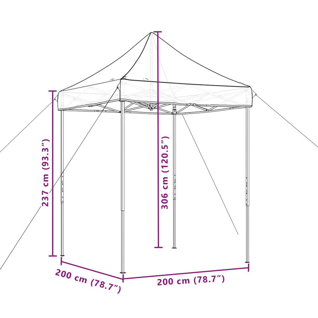 Party-Zelt Bordeauxrot 200 x 200 x 306 cm Oxford-Stoff