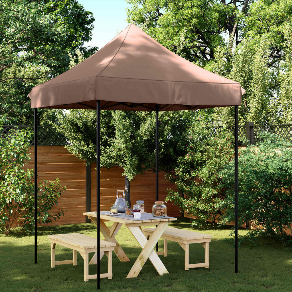 Party-Zelt Braun 200 x 200 x 306 cm Oxford-Stoff