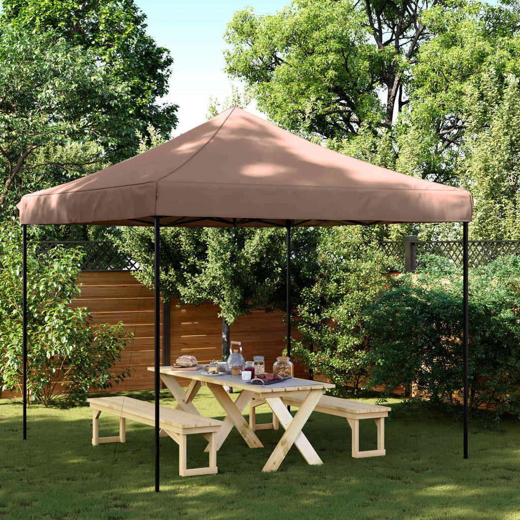 Party-Zelt Braun 292 x 292 x 315 cm Oxford-Stoff