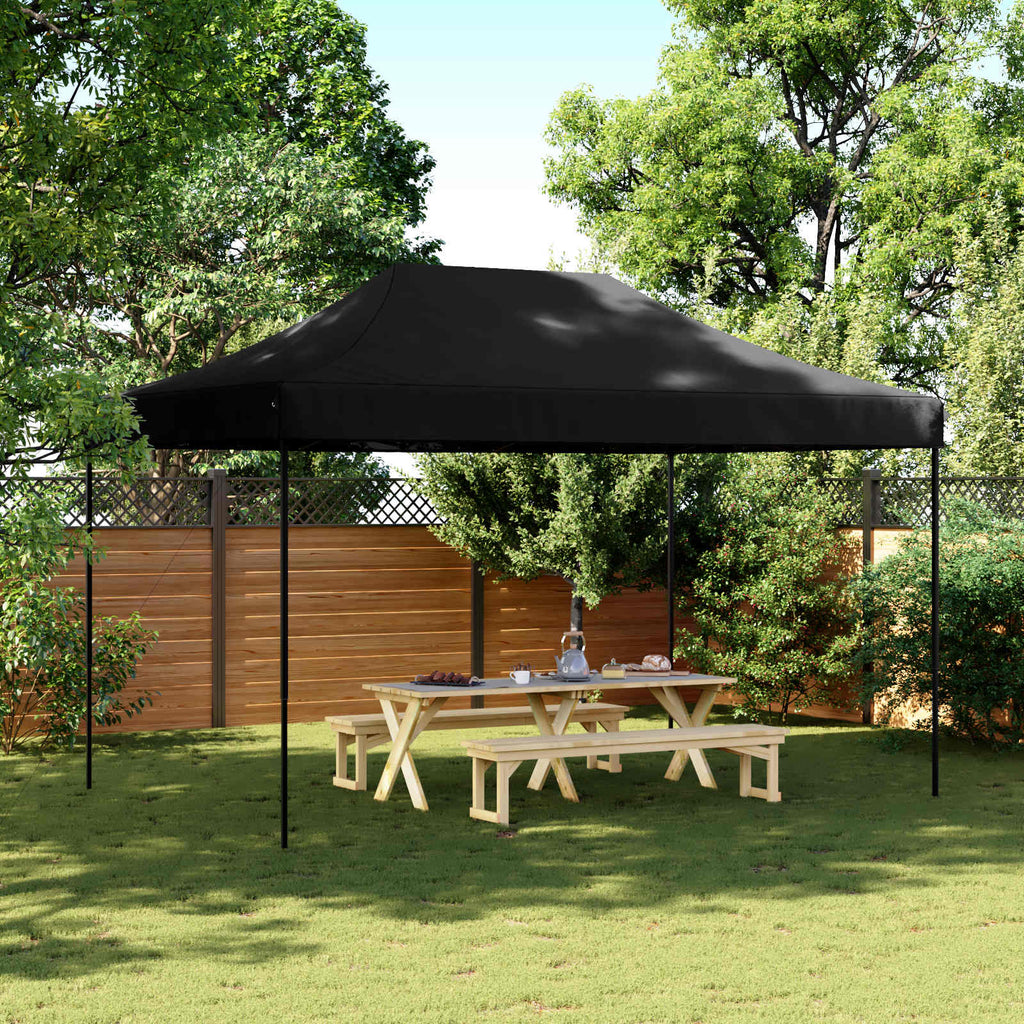 Party-Zelt Schwarz 292 x 440 x 315 cm Oxford-Stoff