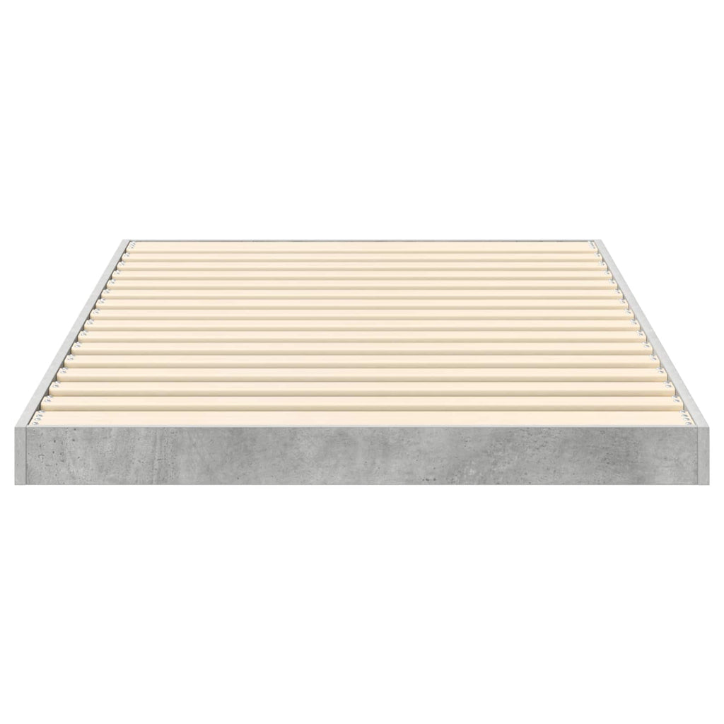 Bodenbettrahmen Beton Grau 75 x 190 cm Holzwerkstoff