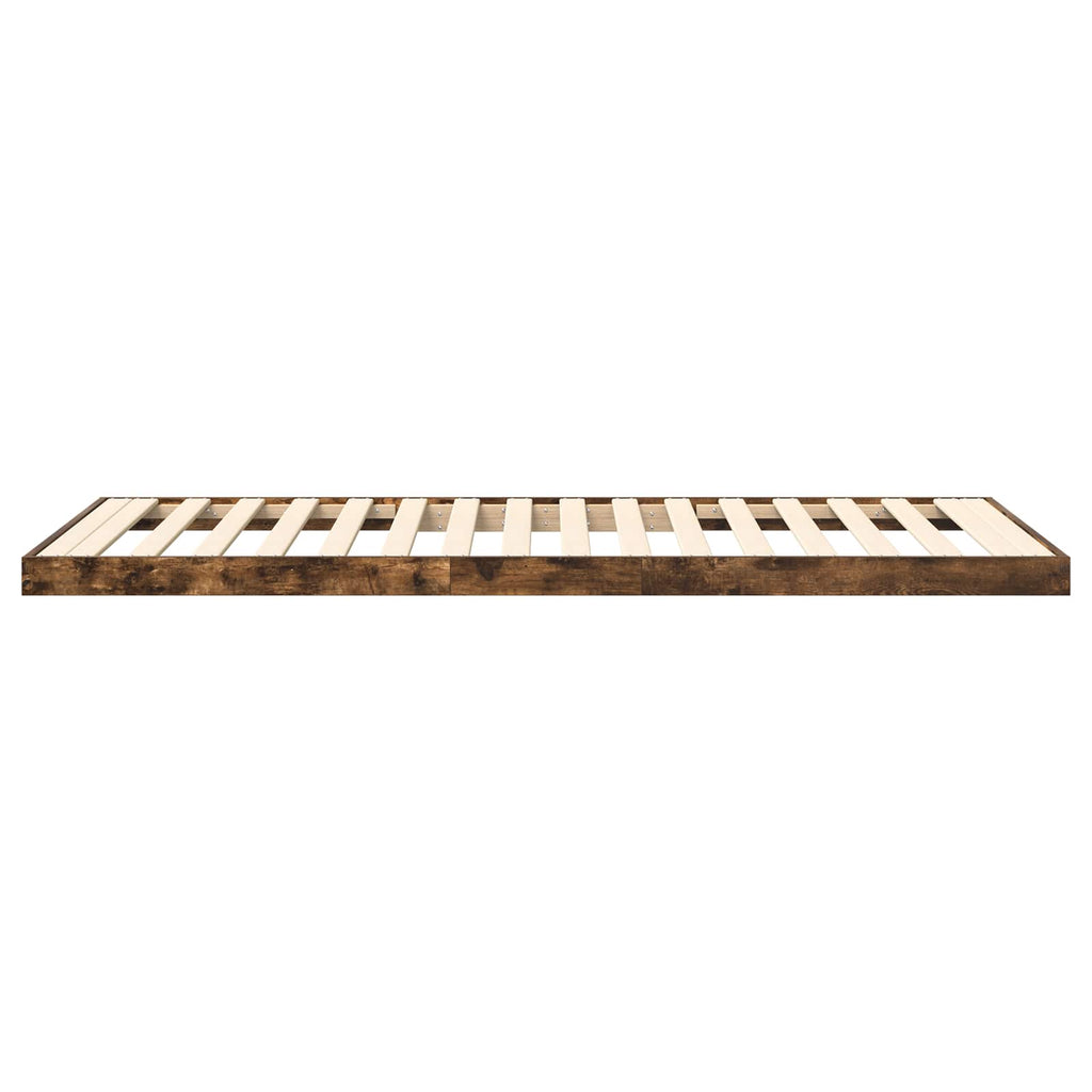 Bodenbettrahmen Geräucherte Eiche 75 x 190 cm Holzwerkstoff