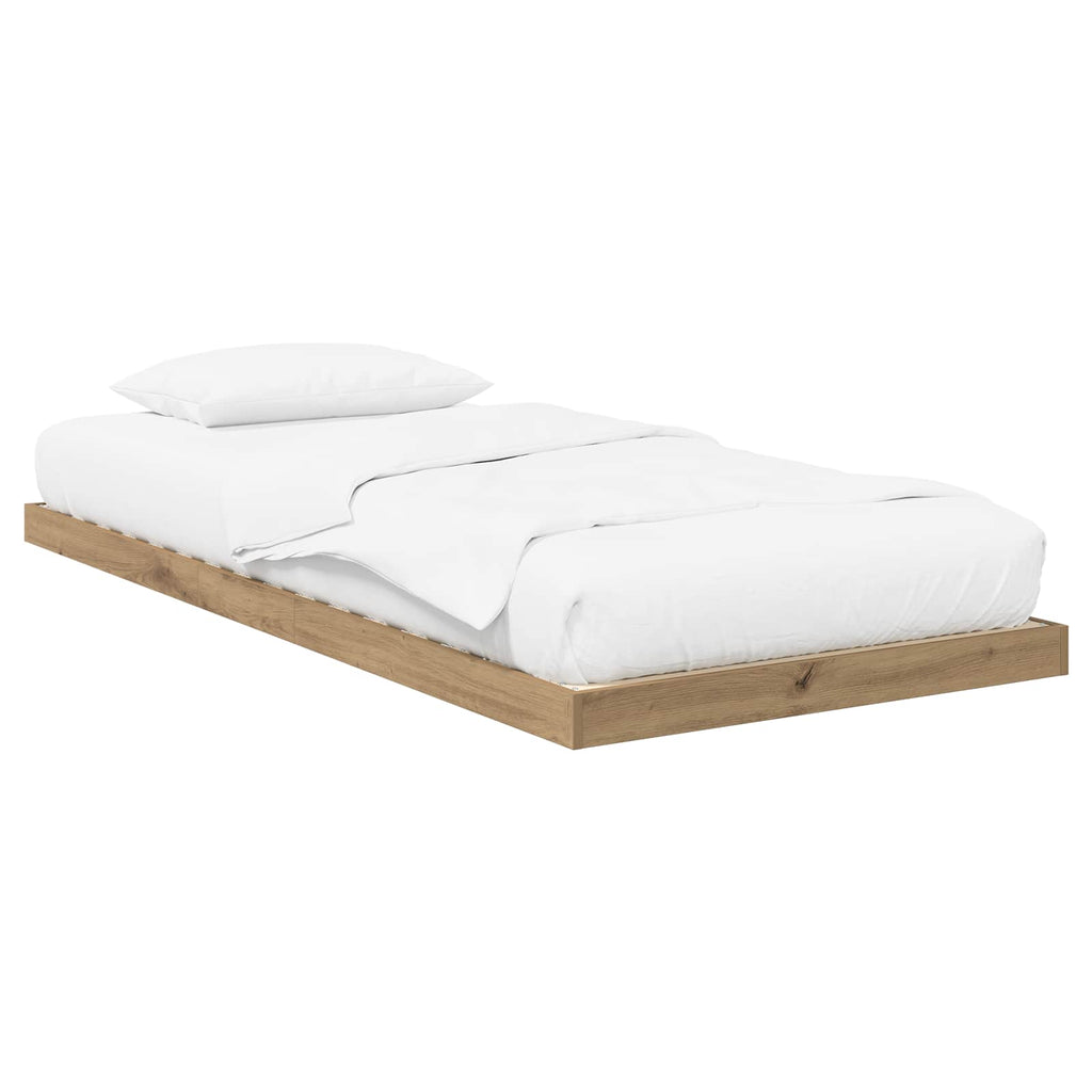 Bodenbettrahmen Artisan-Eiche 90 x 190 cm Holzwerkstoff