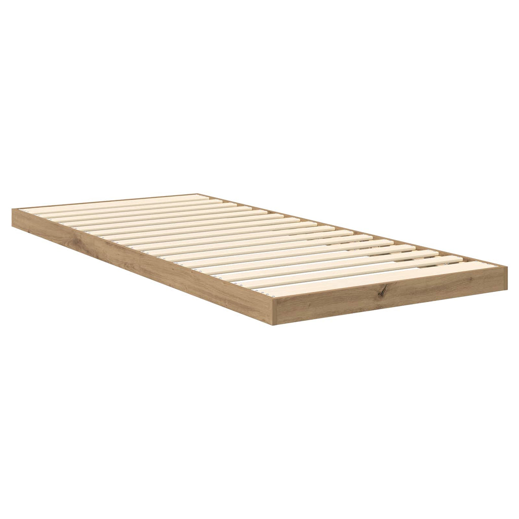 Bodenbettrahmen Artisan-Eiche 90 x 190 cm Holzwerkstoff