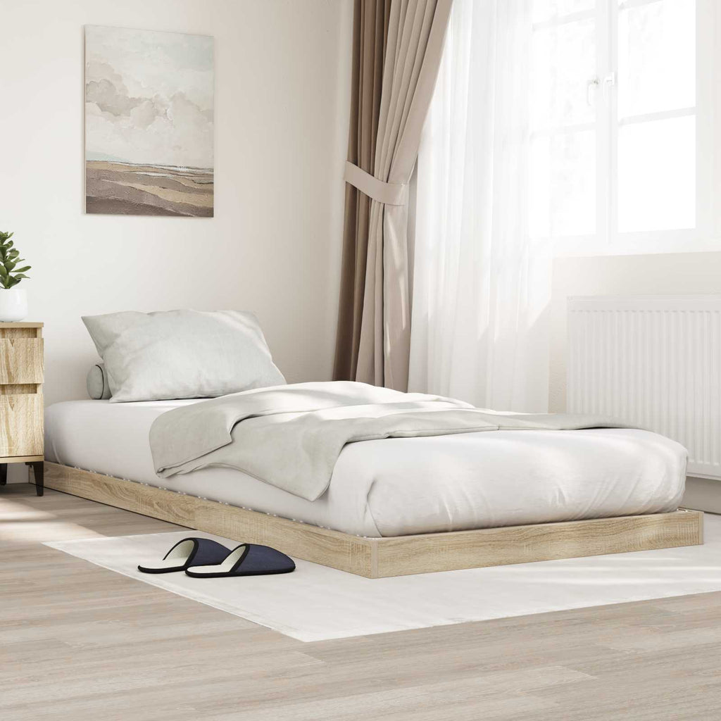 Bodenbettrahmen Sonoma 80 x 200 cm Holzwerkstoff