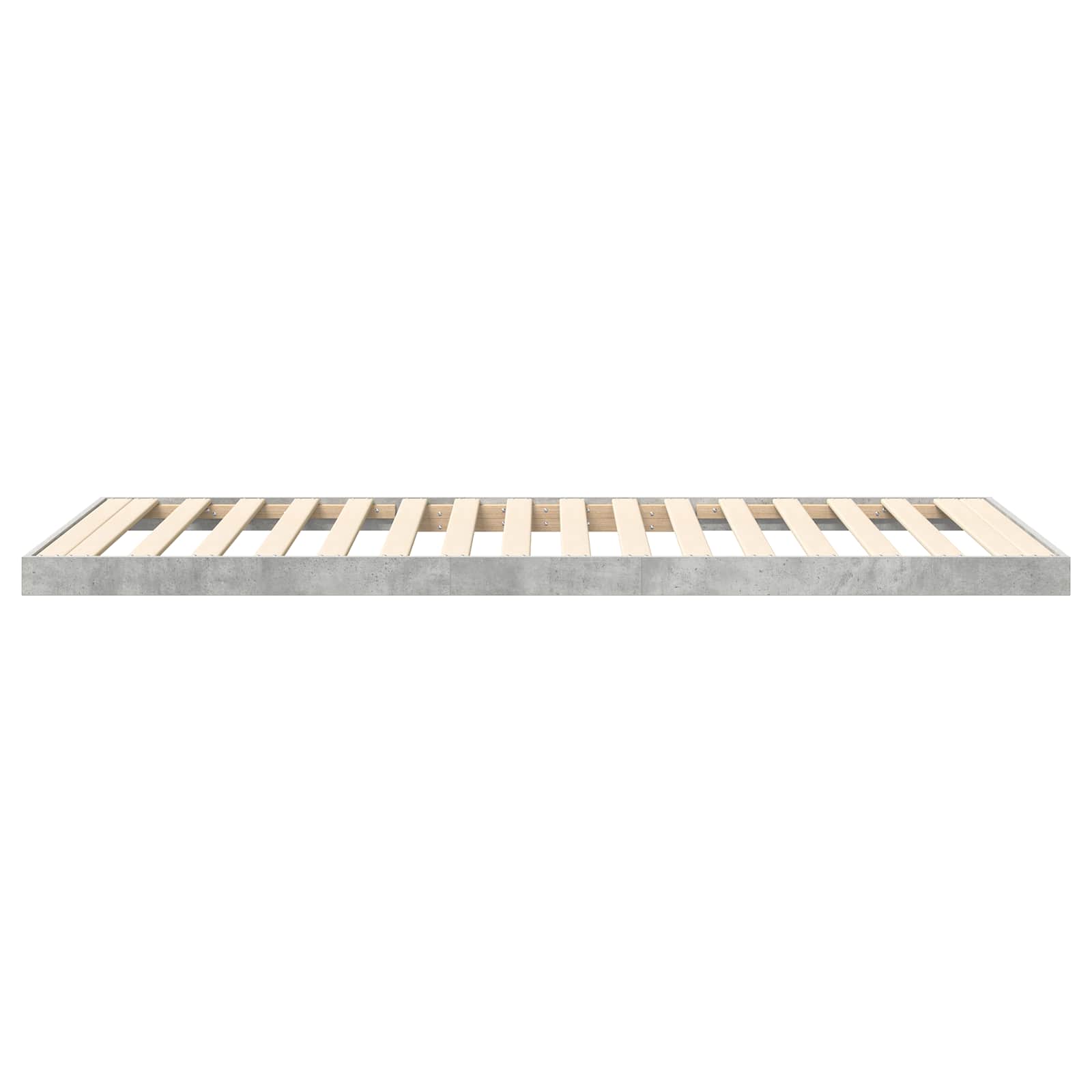 Bodenbettrahmen Beton Grau 80 x 200 cm Holzwerkstoff