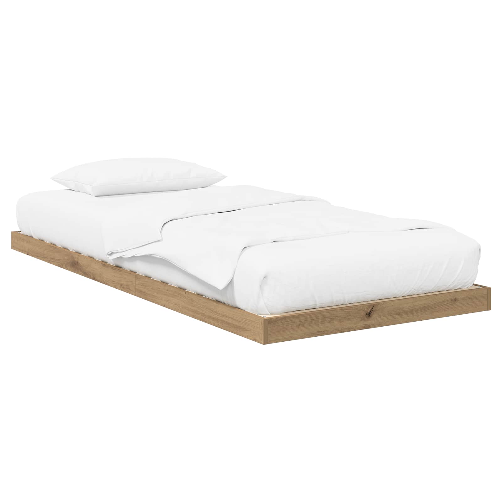 Bodenbettrahmen Artisan-Eiche 80 x 200 cm Holzwerkstoff