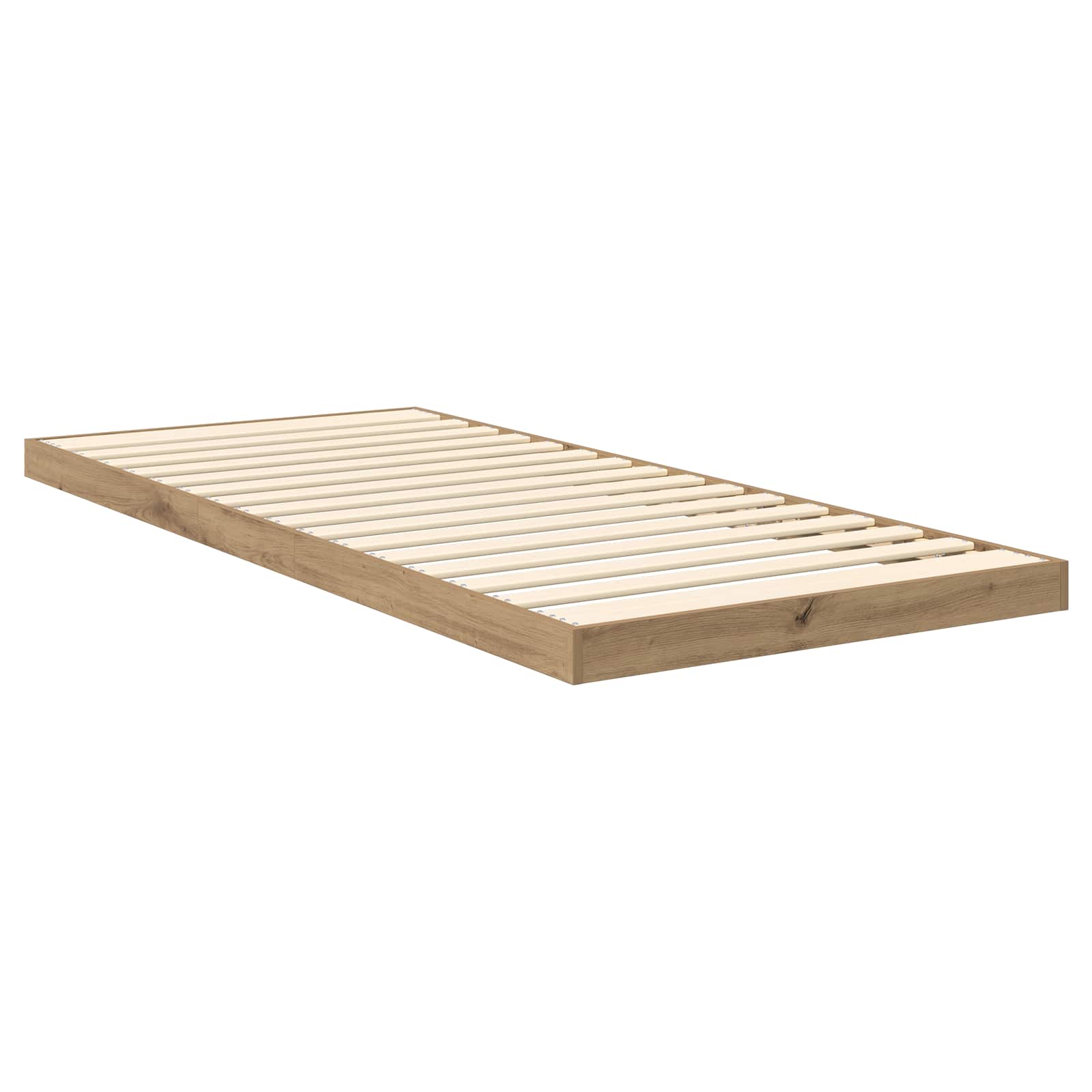 Bodenbettrahmen Artisan-Eiche 80 x 200 cm Holzwerkstoff