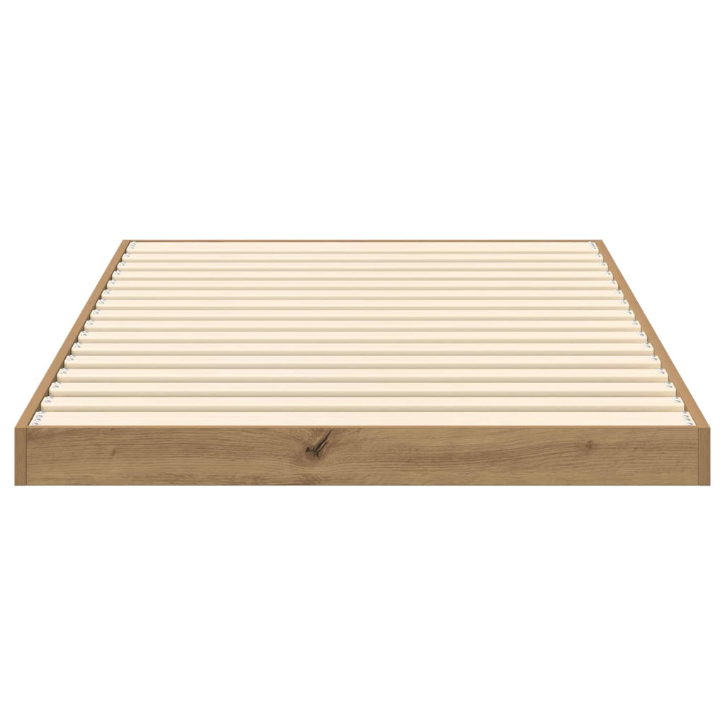 Bodenbettrahmen Artisan-Eiche 80 x 200 cm Holzwerkstoff