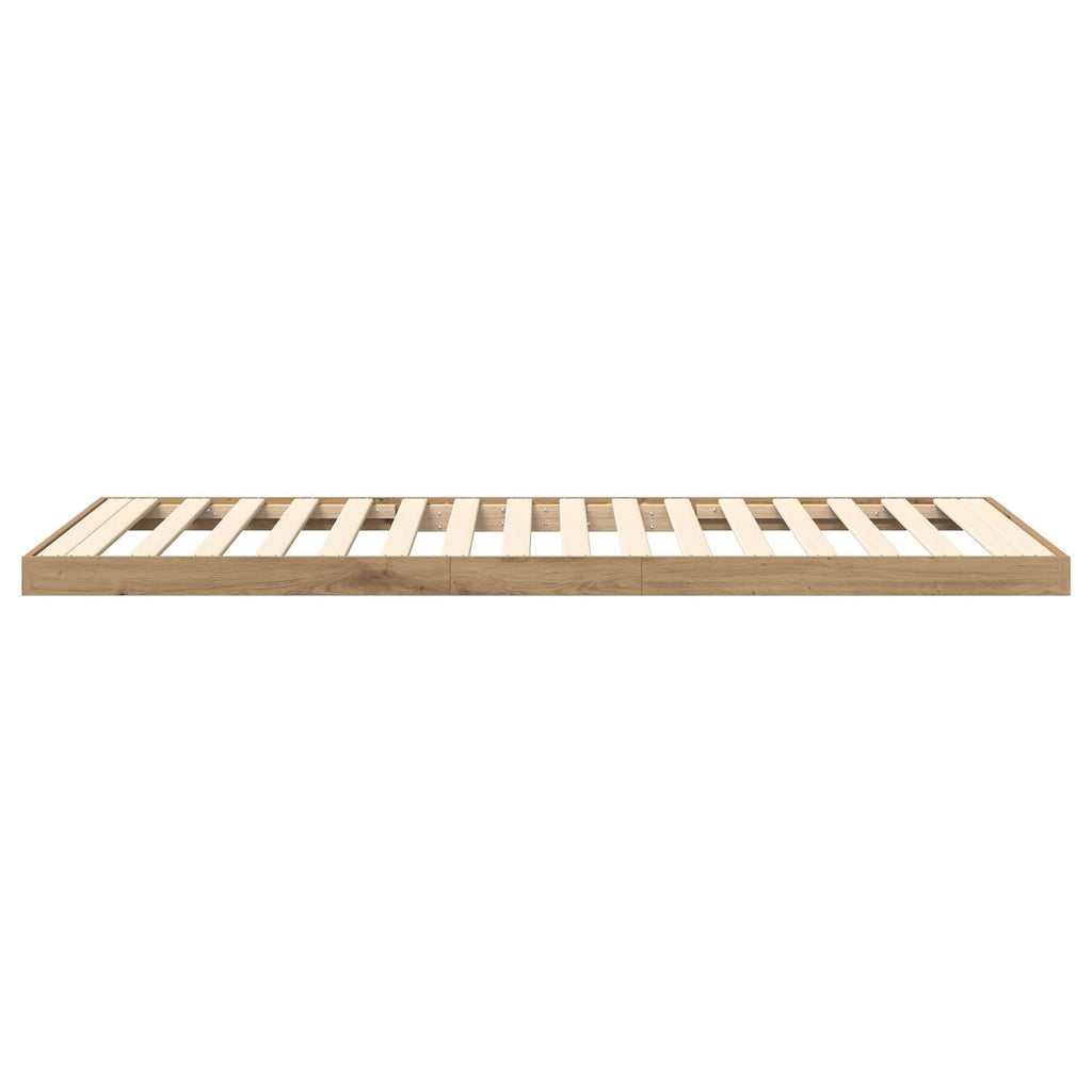 Bodenbettrahmen Artisan-Eiche 80 x 200 cm Holzwerkstoff