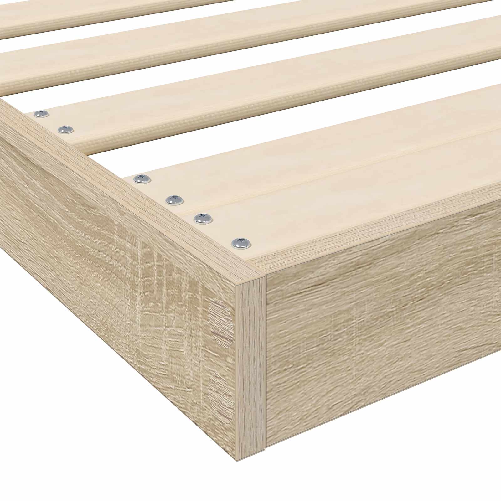 Bodenbettrahmen Sonoma-Eiche 90 x 200 cm Holzwerkstoff