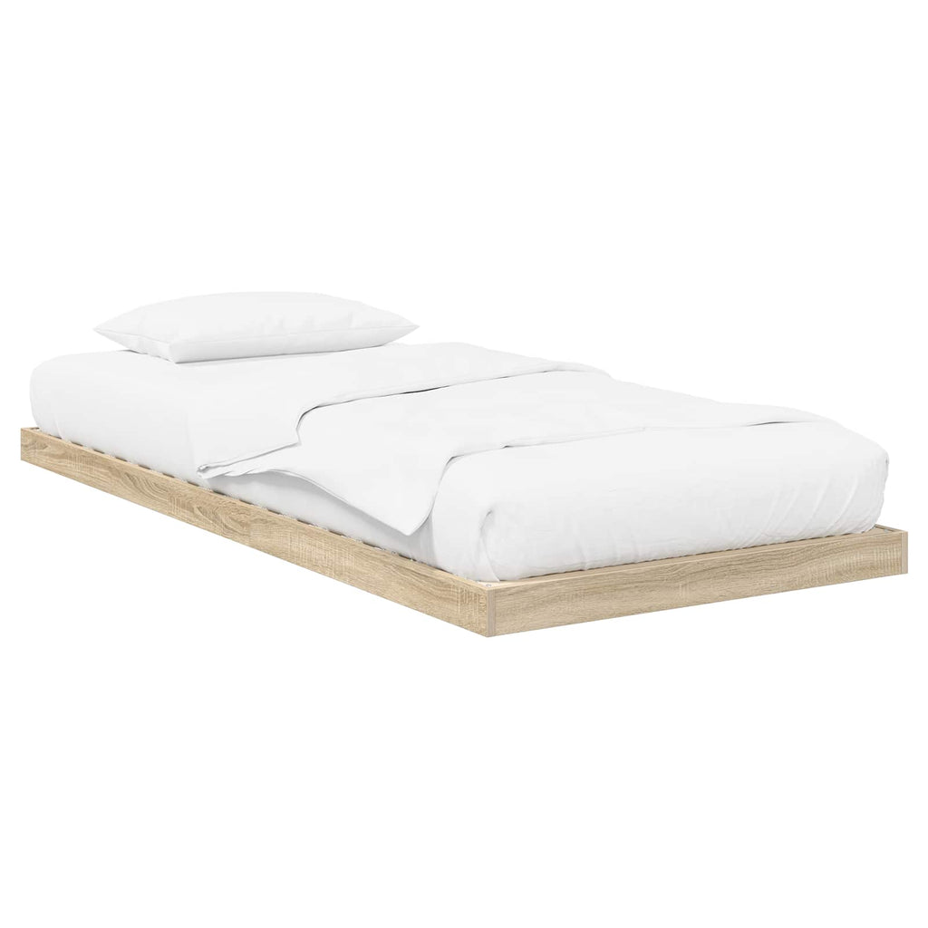 Bodenbettrahmen Sonoma-Eiche 90 x 200 cm Holzwerkstoff