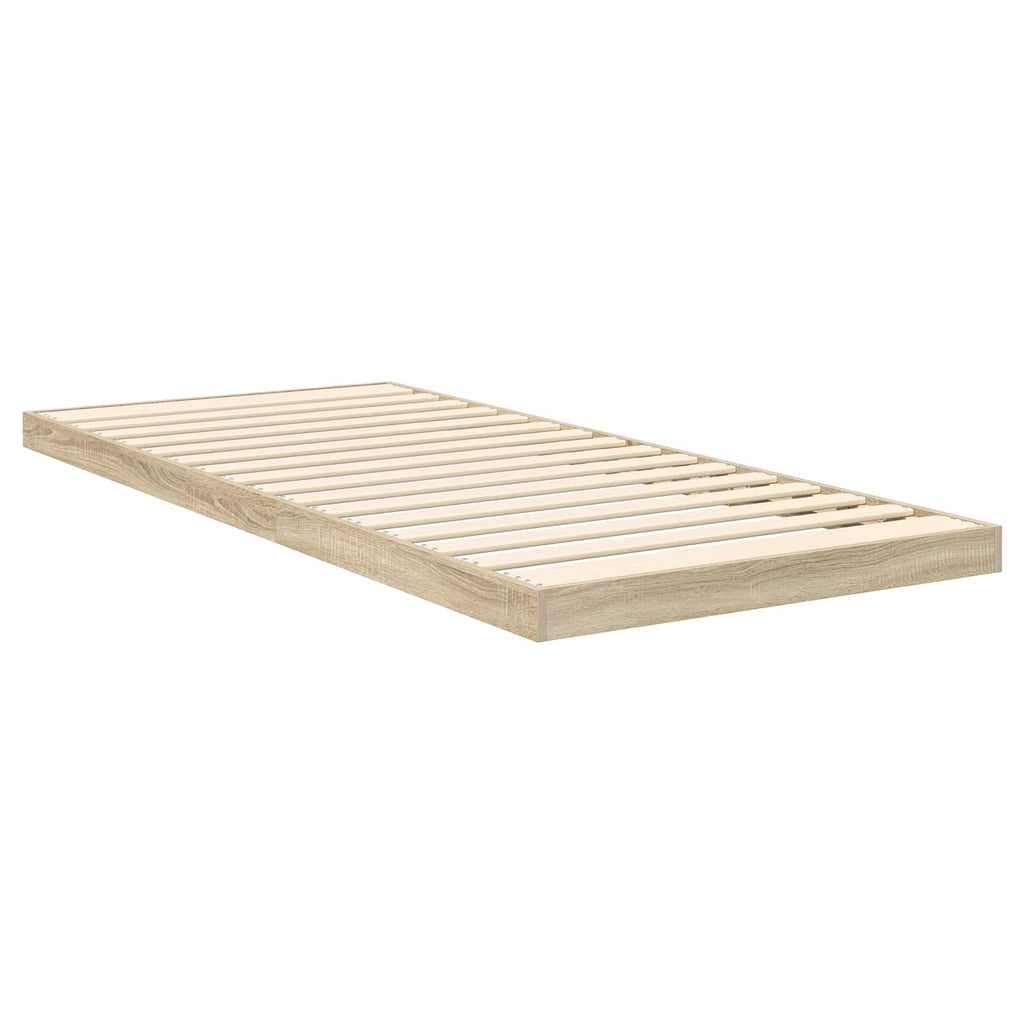 Bodenbettrahmen Sonoma-Eiche 90 x 200 cm Holzwerkstoff