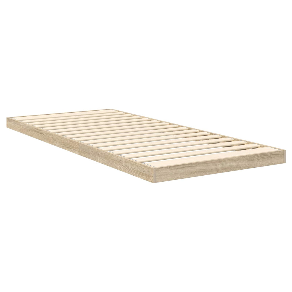 Bodenbettrahmen Sonoma-Eiche 90 x 200 cm Holzwerkstoff